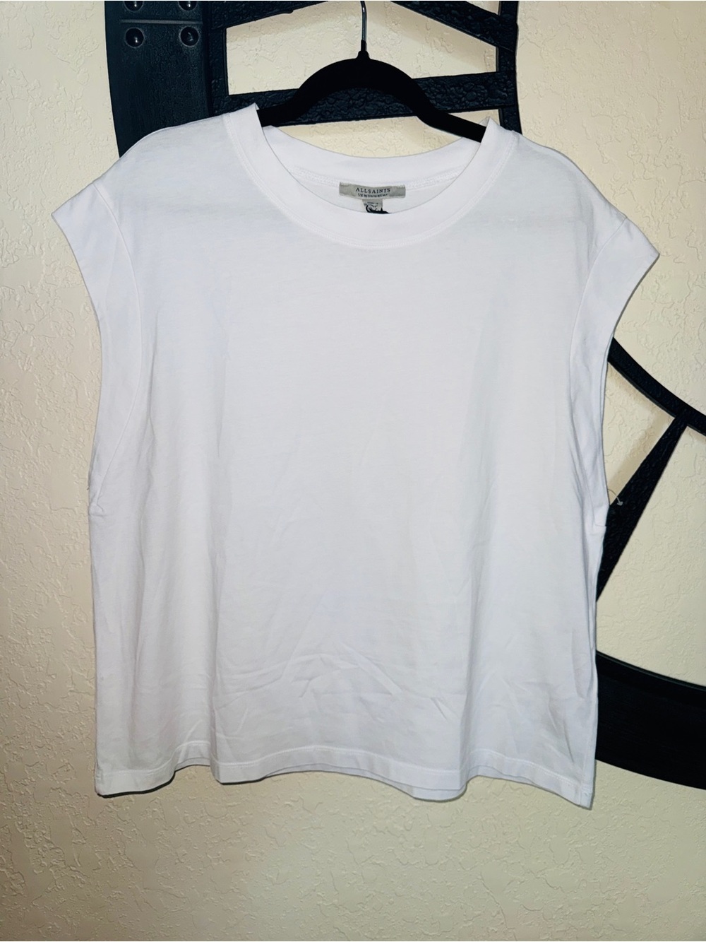 AllSaints Crispy White Muscle Tank - NWOT - Size  - Large/US 12